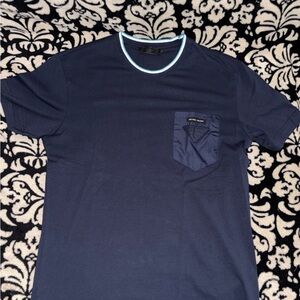 Prada Blue Short Sleeve Tee